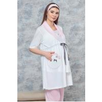 Baha 3708 Kuiken Sabahlıklı Lohusa Pijama Takımı