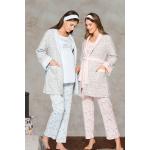 Poleren 6186 Sabahlıklı Lohusa Pijama Takımı