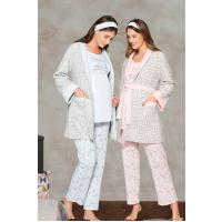 Poleren 6186 Sabahlıklı Lohusa Pijama Takımı