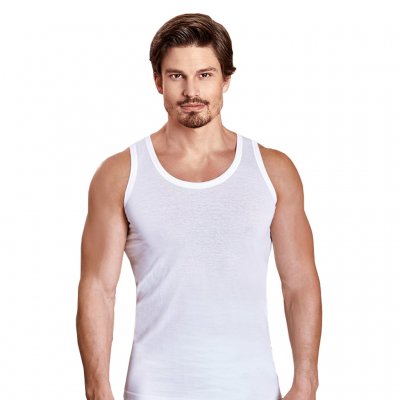 Berrak Askılı 1020 Beyaz Klasik Erkek Atlet %100 Pamuk Atleti